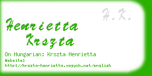 henrietta krszta business card